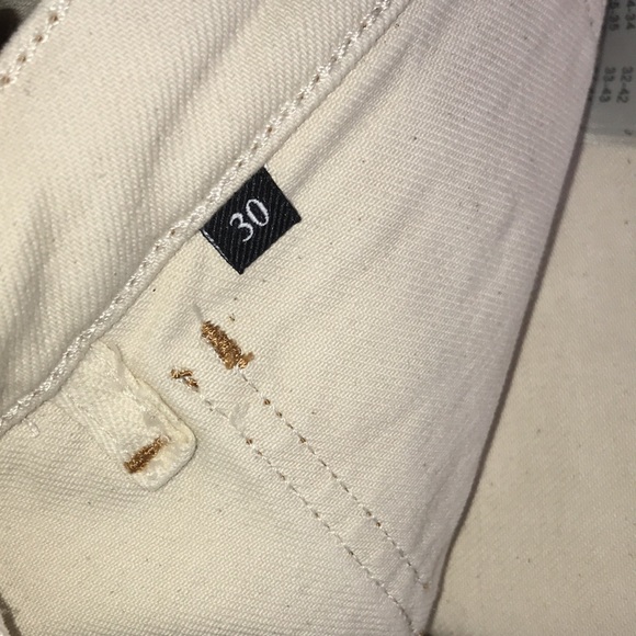 7 For All Mankind Ecru Tailorless Wide Leg With A Flair Double Pocket Jeans NWT - Picture 8 of 8